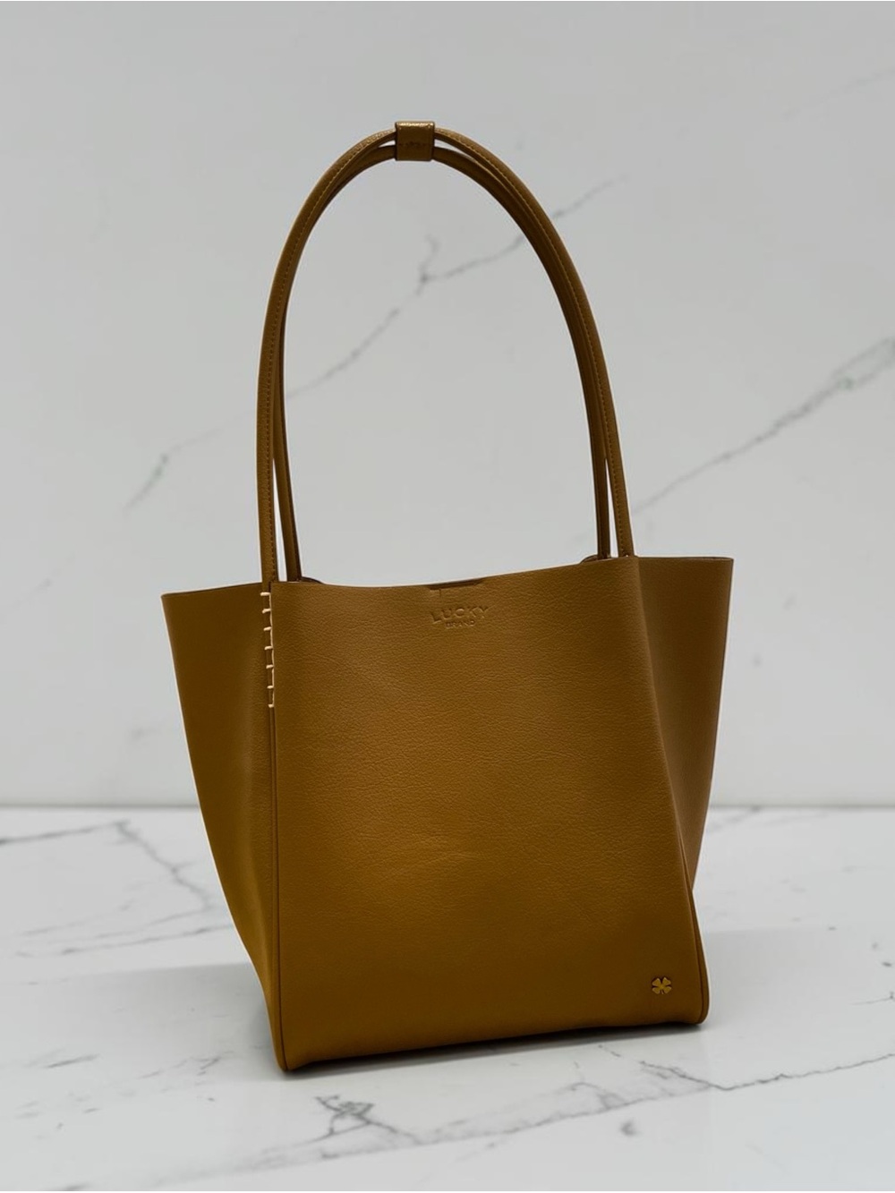 Lucky Brand Brown Leather Tote with Double Shoulder Straps